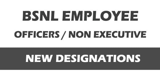 BSNL employee designations new