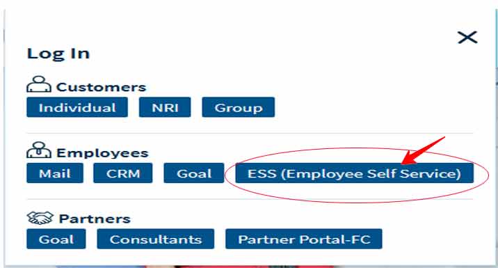 HDFC Life Employee Portal Login for ESS Services 2